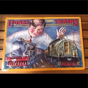 NWT! Vintage replica Lionel trains sign